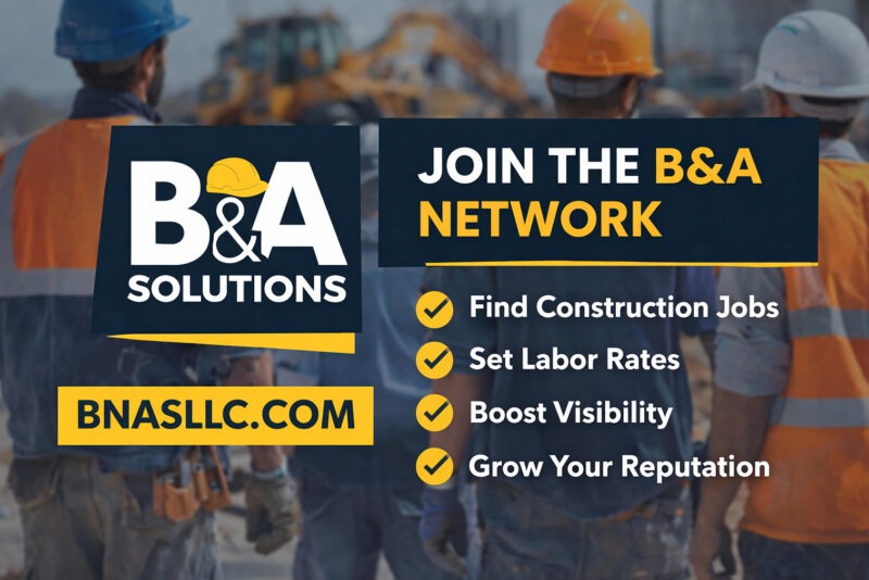 Construction Professionals & Skilled Trades – Join the B&A Network